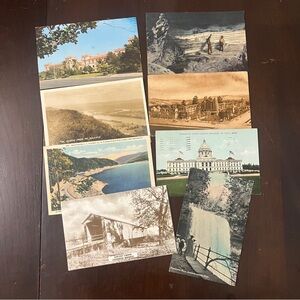 Lot of 8 Antique & Vintage Misc. American Postcards 1900s-1950s Ephemera